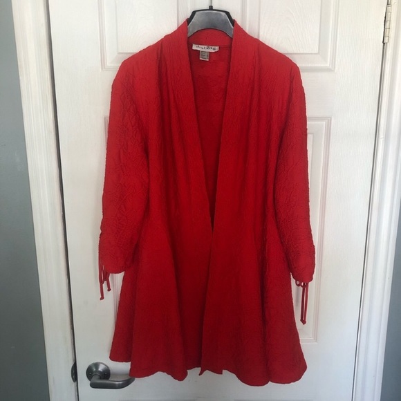 Beautiful Bright Red Joseph Ribkoff Jacket Cardigan - Picture 1 of 10